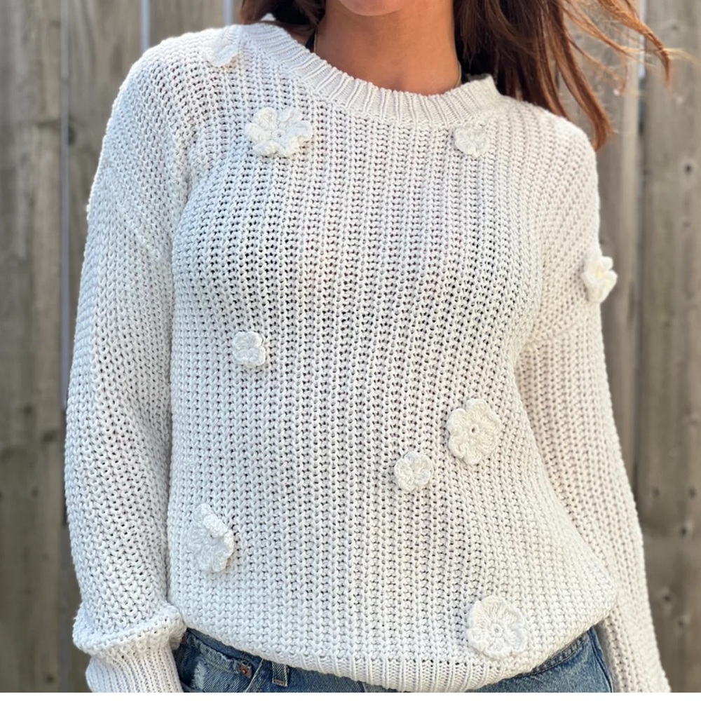 White Crystal Embroidered Cardigan - Picture 6 of 13